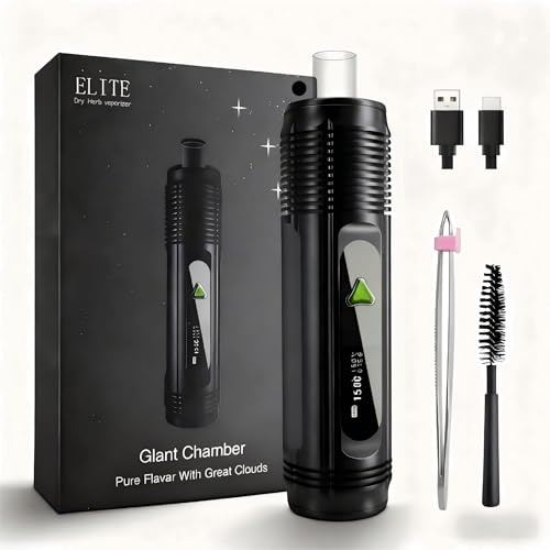 LEEJO Portable Dry Herb Vaporizer - Ceramic Chamber Heating,Temperature Control Vaporizer,Type-C 2500mAh Battery, Aromatherapy Vaporizer,Nicotine Free (Black)