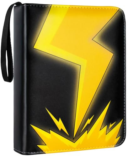 Álbum de recortes para tarjetas, álbum de entrenador, álbum de tarjetas, resistente al agua, colección de álbumes, 400 bolsillos, cuadernos para tarjetas coleccionables, Amarillo claro