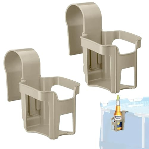 2 Piezas Portavasos de Piscina, Portavasos Colgantes para Piscina, Soporte para Bebidas Piscinas, Portavasoss Junto a la Piscinas Desmontable, Accesorios Piscin-a Portavasoss Colgante para Verano