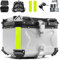 Motorrad-Topcase, Topcase aus Aluminium, wasserdicht, Aufbewahrungskoffer mit Doppelschlüssel, Box für Motorräder mit Sicherheitsschloss, Gepäckbox zur Aufbewahrung von Helmen (55 l, Silber)