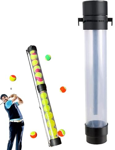 Générique Pickleball pickup-rör, tennbollsuppsamling, stor kapacitet bollrör med justerbar rem för fältpersonal lag turneringsorganisatörer