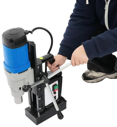 MIUKYUI Trapano magnetico industriale, 1680 W, trapano magnetico professionale, set completo con accessori e fusibili di ricambio per la massima sicurezza sul lavoro nei cantieri