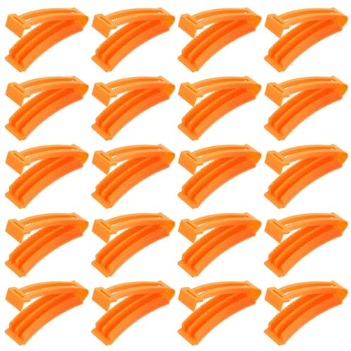 Hohopeti Kit de 20 Varillas Rizadoras para Permanente de Raíz, Clips Huecos Naranjas para Volumen en Cabello Corto y Largo, Herramientas de Peluquería Profesionales para Peinados