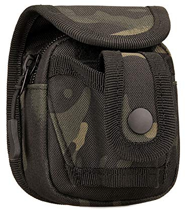 Huntvp Tactical Slingshot Pouch Molle Military Catapult Slingshot Storage Bag for Outdoors Hunting (Camo)