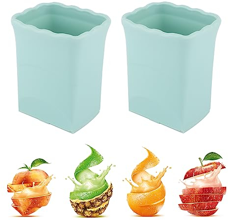 2pcs Trancheuse de Tasse, Coupe de Trancheuse de Fruits Multifonctionnelle en Acier Inoxydable Faire Rapidement de la Salade Coupe Trancheuse de Fruits Portable pour Fruits Oufs (Vert)