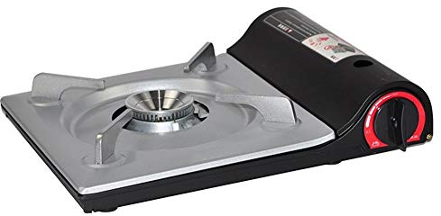 OQHAIR Camping Stove Ultra-thin Cassette Stove Picnic Stove Portable Camping Household Gas Stove Hot Pot Outdoor Picnic (Size : Black) (Black)