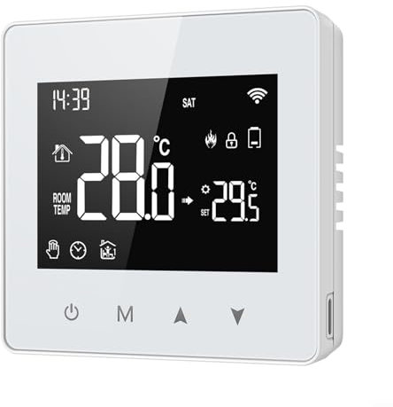 HEBEOT TUYA For ZigBee Smart Thermostat Wall Mounted Boiler Thermostat LCD Screen Weekly Programming Mobile Phone Remote