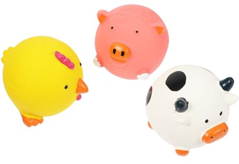 BESPORTBLE Lot De 3 Sets De Jouets Couineurs en Latex Naturel pour Chien, Jouet Sonore De Dentition Résistant, Format Mini, Adapté Aux Chiots pour Jeu Interactif Stress