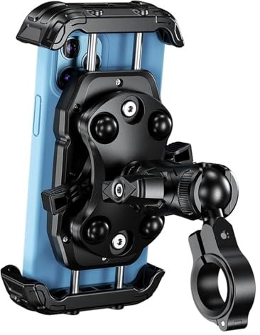 EIDASH Scheda Staffa GPS di Navigazione Supporto per Telefono per Moto con Smorzatore di Vibrazioni E Staffa di Navigazione per Telefono Cellulare con Blocco Sicuro Ad Alta velocità