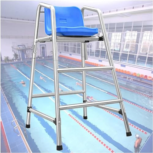 SAFWELAU Taburete alto Escalera para Piscina Elevad 120 cm/150 cm/180 cm de alto Sillas de salvavidas para piscina, Silla elevada de salvavidas para adultos/entrenador deportivo/niños, Carga 300kg(72x