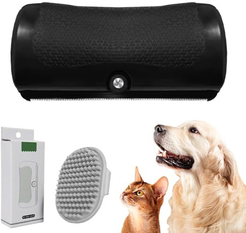 Groomify Pet Care Brush,Groomify Bürste Hund,Pet Deshedding Brush mit Haustier Badebürsten,Waggytails Bürste,Pfotenstern Hundebürste,Pet Hair Removal Grooming Brush For Cats And Dogs