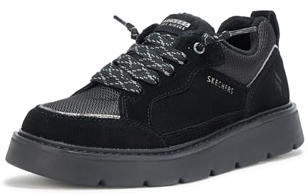 Skechers Women's Keepsakes Cozy - Street Hiker, Classic lace up, Black/Black, 6.5M