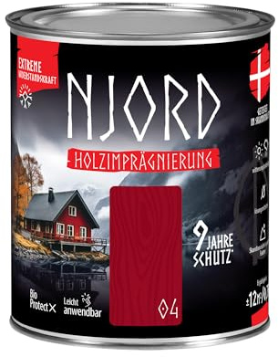 Njord Träskydd, träimpregnering, träfärg (04), fiskarkoja, väderbeständig, hållbart skydd, trälack 750 ml skyddslack, trälasyr