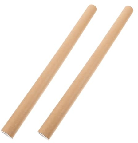 Générique 2 Pièces Tubes Carton Ronds pour Affiches de Cylindres Kraft avec Couvercles pour Stockage et Expédition de Posters pour Artistiques