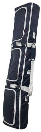 kesurpae Snowboardväska med hjul, flygresor, skidväska, elegant, stor kapacitet, skidutrustningstransport, snowboard med hjul, justerbar flygresa, Grå och svart, 165x36x20 cm