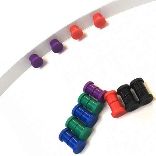 Metallband selbstklebend weiß, 13mm x 3m - inkl. 20 kleine Memomagnete - ideales Set für Büro oder zu Hause - Wandleiste