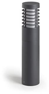 DOPO LIGHTING - Baliza AVON antracita portalámpara E27 (H.50cm) exterior IP65. Ideal iluminar caminos y patios.