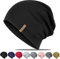 Mütze Damen Herren, Slouch Beanie Mütze, Weich Dünne Mütze aus Baumwolle, Leichte Atmungsaktiv Longbeanie, Jersey Chemo Mütze, Elastisch Laufmütze für Alle Jahreszeiten