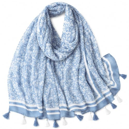 MAIRY Long Scarfs for Women Large Oversized Shawls Wraps with Tassel Lightweight Ladies Scarves FL-M05
