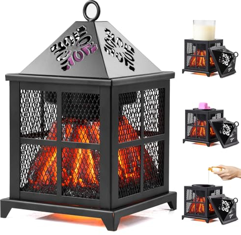 YUNYODA Duftlampe Elektrisch, Kamin Elektrische Duftlampe für Wachs mit Elektrische Heizplatte, Candle Warmer Lamp Wachsschmelzer für Zuhause, Schlafzimmer, Büro, Party, Geburtstagsgeschenke