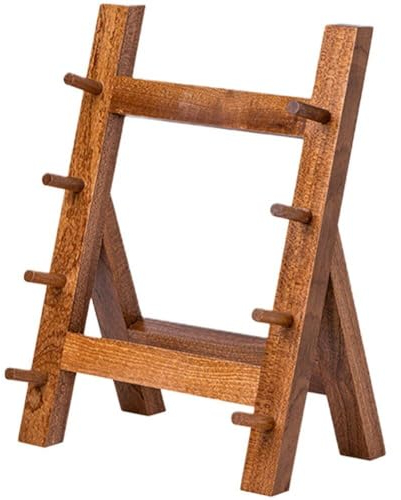 Tsffae Japanese Style 4-layer Salmon Knife Holder Multi-layer Sushi Sashimi Wooden Knife Shelf Kitchen Storage Rack for Japanese Cuisine Shop & Restaurant