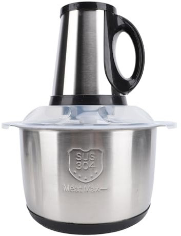 Elektrischer Fleischwolf, Kompakte Küchenmaschine mit 5 L Fassungsvermögen und 500-W-Kupfermotor, Robuster Elektrischer Gemüsezerkleinerer aus Edelstahl, Wurstfüller für die