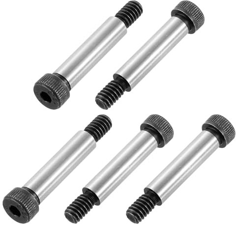 QUARKZMAN Tornillos De Cabeza Hexagonal De Acero Aleado Con Hombro, Longitud De Hombro De 1-5/16, Diámetro De Hombro De 5/16, Roscado 5/16-20 UNC, 5 Piezas
