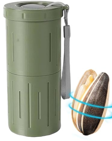 Generisch Vaso para pipas de | Recipiente portátil para aperitivos | Vaso de almacenamiento para cuencos de, para coche, senderismo, camping, deportes, juegos, viajes,