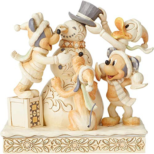 Mickey Mouse Frosty Friendship White Woodland Statue Standard