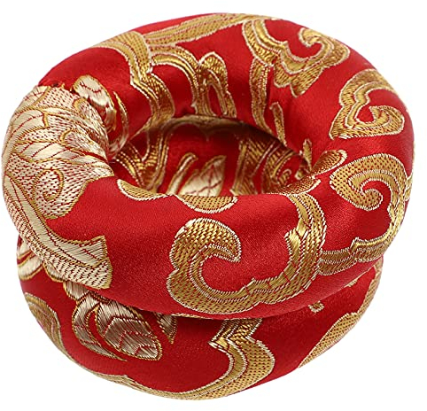 Milisten 2 Stück Klangschalenkissen Klangschalenkissen Klangschale Ringkissen Baumwolle Klangschalenkissen Rund Meditationskissen Klangschalenteile (zufällige Farbe)
