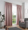 Fusion - Galaxy - Pair of Dim-out Pencil Pleat Curtains - 90 Width x 72 Drop (229 x 183cm) in Blush