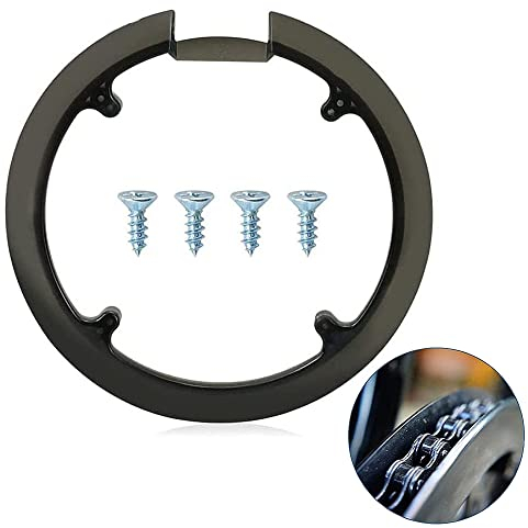 Fahrrad Kettenschutzring, Fahrrad-Kettenschutz, Fahrrad Kettenrad Kurbelgarnitur, Fahrrad Kettenschutz Abdeckung, Kunststoff Kettenradabdeckung, mit 4 Schrauben, für 42 44 Zähne Fahrrad Mountainbike