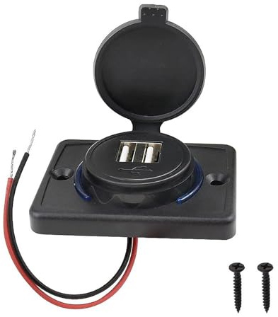 JaneYi Caricabatteria da Auto USB a Doppia Porta 12V 3.1A Incasso