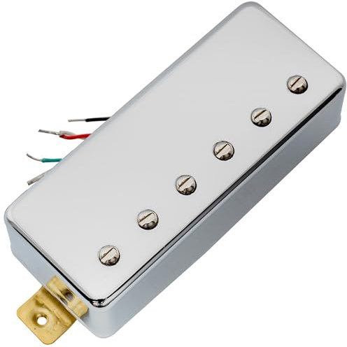 Artec MLA97 Alnico 5 Couvert Mini Humbucker Chevalet 10K pour Guitare électrique, Chrome