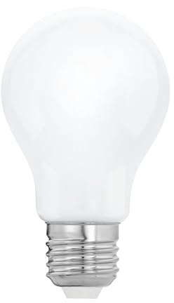 EGLO LED E27 Lampe Tag & Nacht, Glühbirne klassisch mit Sensor, Glühlampe mit Nachtlicht, 4,5 Watt (entspricht 40 Watt), 470 Lumen, warmweiß, 3000 K, A60 Leuchtmittel, Ø 6 cm