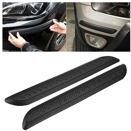 JNNJ 2Pcs Bandes Protection Pare-Chocs de Voiture, PVC Anti-Rayures Auto-Adhésive Bande, Autocollants Anti-Frottement pour Carrosserie, Autocollant de Protection de Bord Universelle pour Voitures