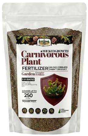 Old Cobblers Farm™ Wicked Growth Carnivorous Plants Fertilizer - Tailored nutrients for Sensitive Insect-Eaters Like Flytraps and Pitcher Plants (5 lbs | 10 lbs | 15 lbs | 20 lbs) (15 lbs)