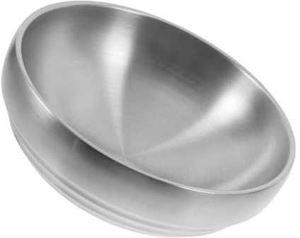 INOOMP Ciotola in Inossidabile Doppia Parete da Scodella Termoisolante per Cereali Insalata e Zuppe Resistente e Facile da per Servire Gelato e Noodles