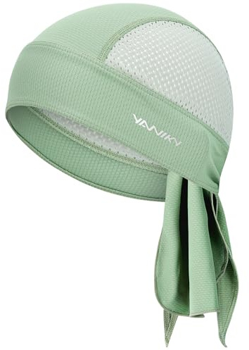 YANIKY Sports Bandana keps – ventilerande huvudduk män – bandanakeps damer durag löparmössa turban män sommar cykelmössa huvudduk för cykling resor löpning fitness (gräsgrön)