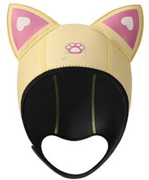 Gorro de natación para hombre y mujer, de neopreno, impermeable, con cierre de , bonito gorro de natación de dibujos animados para verano, invierno, buceo, surf, rafting