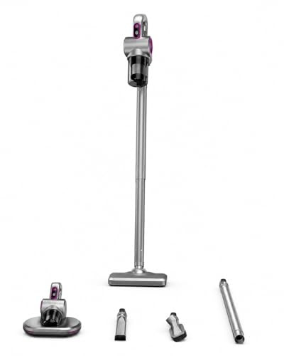 Generico Aspirapolvere Senza Fili 4 in 1, Aspiratore Portatile Ricaricabile, Scopa Elettrica Cordless per Pavimenti Divani Auto e Angoli, Aspirazione Potente con Accessori Multifunzione