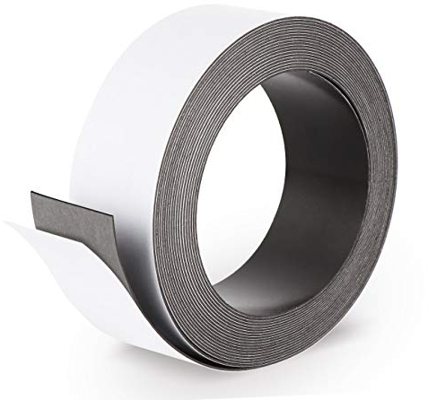 Rouleau de ruban magnétique autocollant 500 x 3,5 cm flexible pour projets DIY effaçables à sec