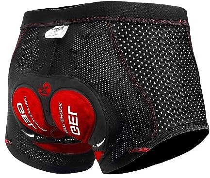 X-TIGER Herren Radunterhose Fahrradhosen mit 5D Sitzpolster Fahrrad MTB Unterwäsche Pro Bike Boxer Größe Kurze Hosen