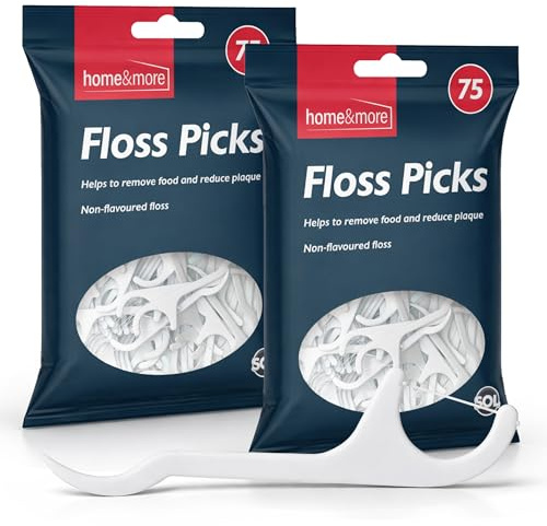 SOL 150pk Dental Floss Picks - Unflavoured Flossing Sticks, Mint-Free Flossers for Teeth, Thin String & Pointed Toothpick Tip, Easy Grip for Tight Gaps & Daily Cleaning, Ideal for Home, Work or Travel