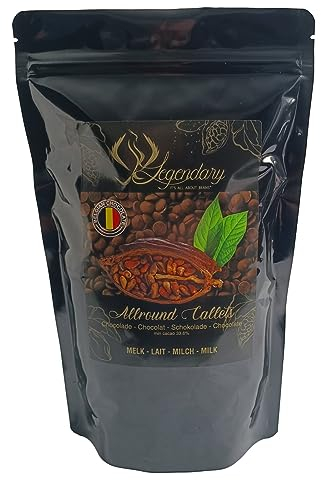Legendary marié CALLETS - Originales pastilles, drops de chocolat belge pour fondue, fontaines, couverture. cacao à boire et plus (Lait, 1 Kg)