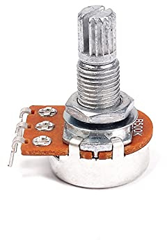 Alnicov Mini Guitar Potentiometers Pots B500K Long Split Shaft Tone Volume Audio Control for Electric Guitar Bass