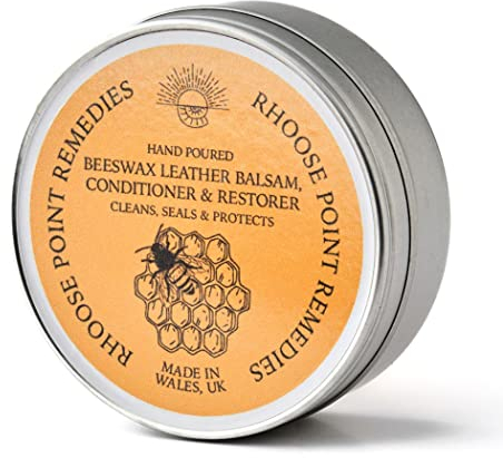Beeswax Leather Balsam Rich Conditioner & Restorer 30ml - 100% Natural Ingredients CLEANS SEALS & PROTECTS Handpoured in UK Chemical Free Biodegradable Moisturises Nourishes Prolongs Life of Items
