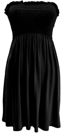 Boobtube Sheering Ärmlös T-shirt Plocka upp väst Top för kvinnor Sommar Mode Bandeau krage skjorta Boob Tube Top Klänning, Svart, 38-40