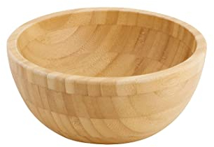 BIOZOYG Cuenco redondo de bambú de 16 cm de diámetro para platos fríos y calientes, cuenco para sopa, plato para servir sostenible, cuenco para pasta, cuenco de Buda, vajilla de fiesta, ecológico