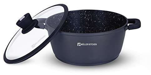 Müller Kitchen - olla (Aluminio fundido a presión, Recubrimiento antiadherente) (20cm)